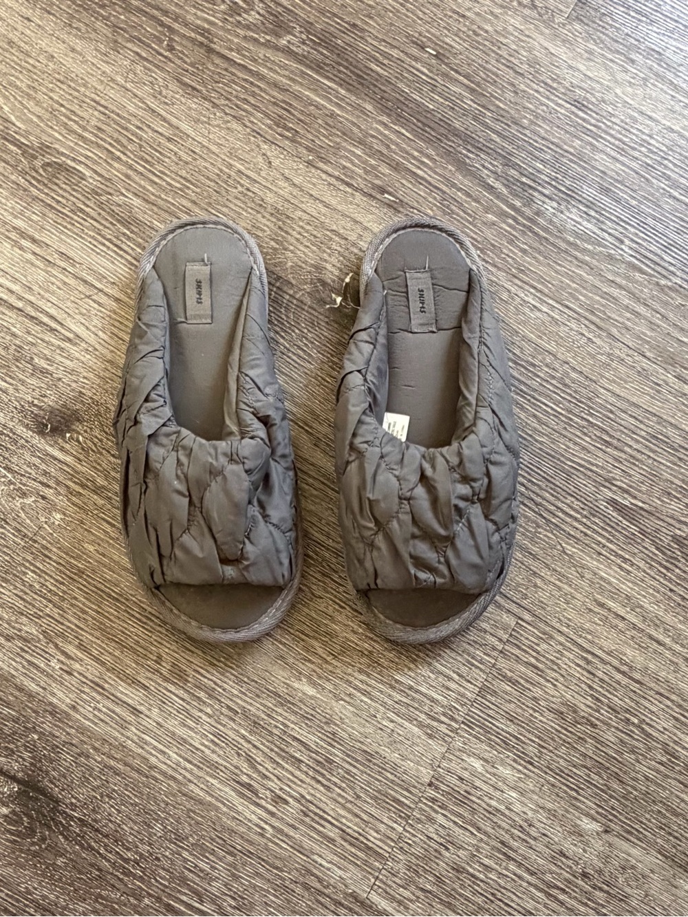 SKIMS Padded Slip-On Slides in Taupe